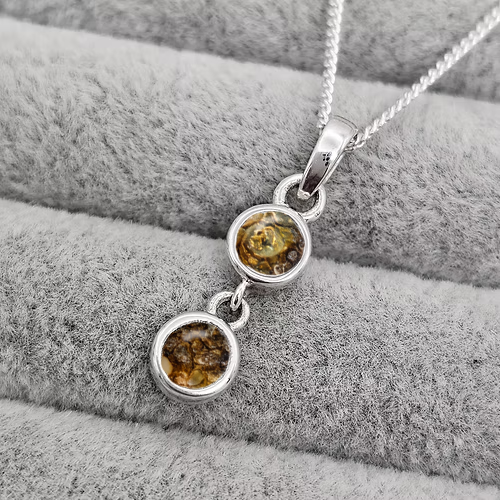 *NEW* DOUBLE ROUND BEZEL 925 PENDANT